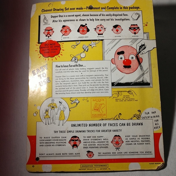 Vintage Dapper Dan The Magnetic Man Drawing Set - Picture 5 of 8